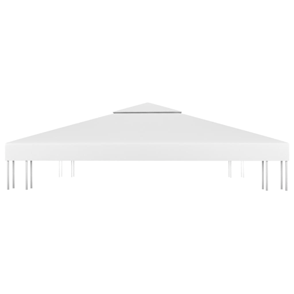 vidaXL Paviljongtak med ventilering 310 g/m² 3x3 m vit Vit