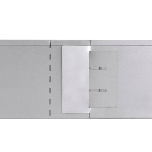 vidaXL Trädgårdsstaket galvaniserat stål 100 x 15 cm set om 5 Silver