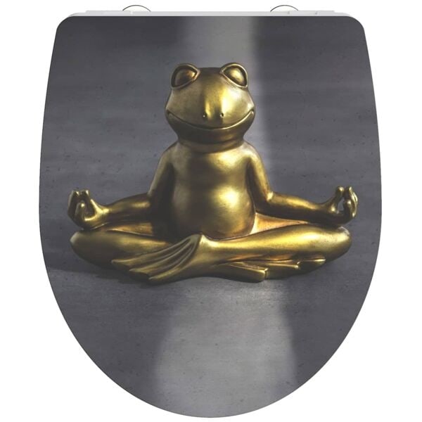 SCHÜTTE Toalettsits med mjuk stängning RELAXING FROG duroplast multifärg