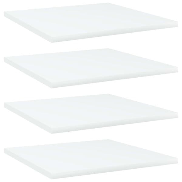 vidaXL Hyllplan 4 st vit 40x40x1,5 cm konstruerat trä Vit