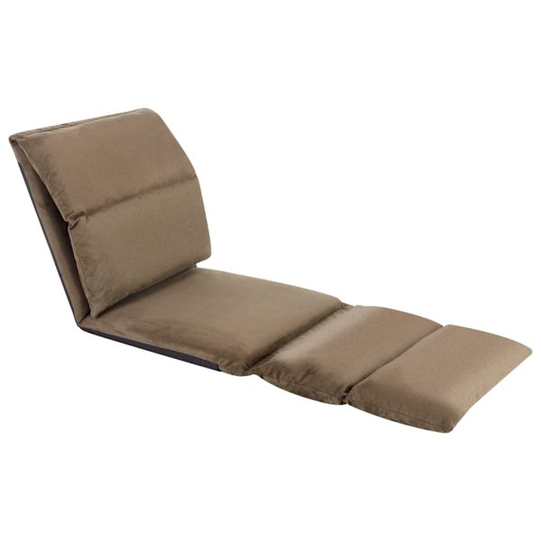 vidaXL Golvstol vikbar taupe mikrofiber Taupe
