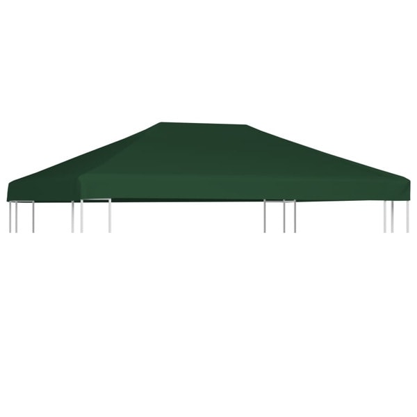 vidaXL Paviljongtak 310 g/m² 4x3 m grön Grön