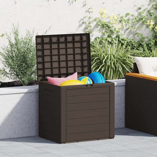 vidaXL Dynbox brun 58,5x46x55 cm polypropen Brun