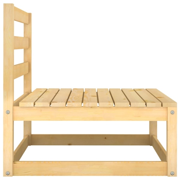 vidaXL Loungegrupp 3 delar massiv furu Brun