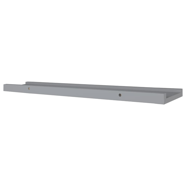 vidaXL Tavellist 2 st grå 80x9x3 cm MDF grå