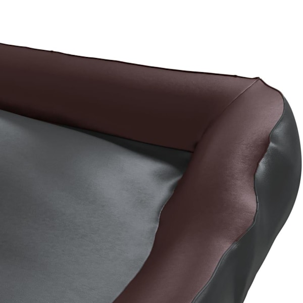 vidaXL Hundbädd svart och brun 105x80x25 cm konstläder Svart