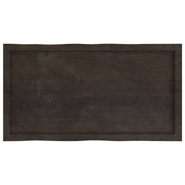 vidaXL Bordsskiva mörkbrun 100x50x(2-6) cm massivt trä levande kant Brun