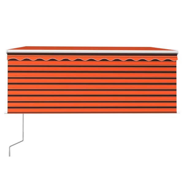 vidaXL Automatisk markis vindsensor rullgardin LED 3,5x2,5m Orange