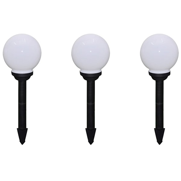 vidaXL Utomhuslampor 6 st LED 20 cm med markspett Vit