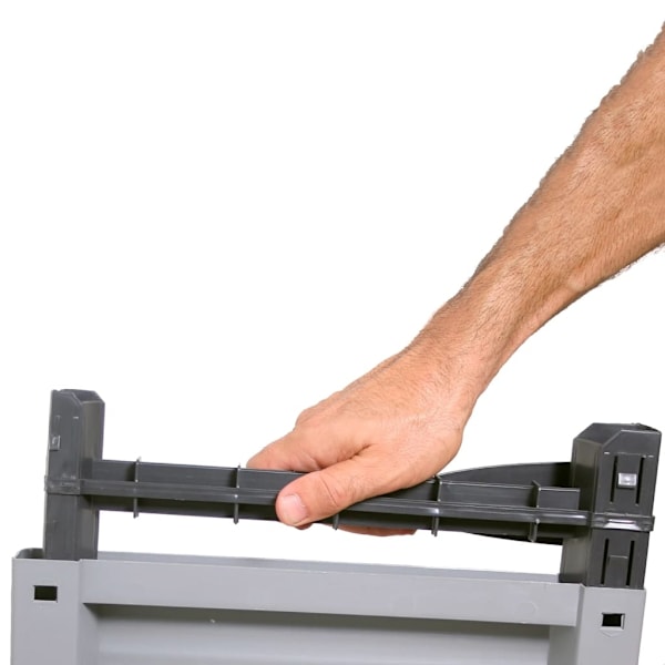 vidaXL Plastskåp 68x39x171,5 cm rottingutseende grå