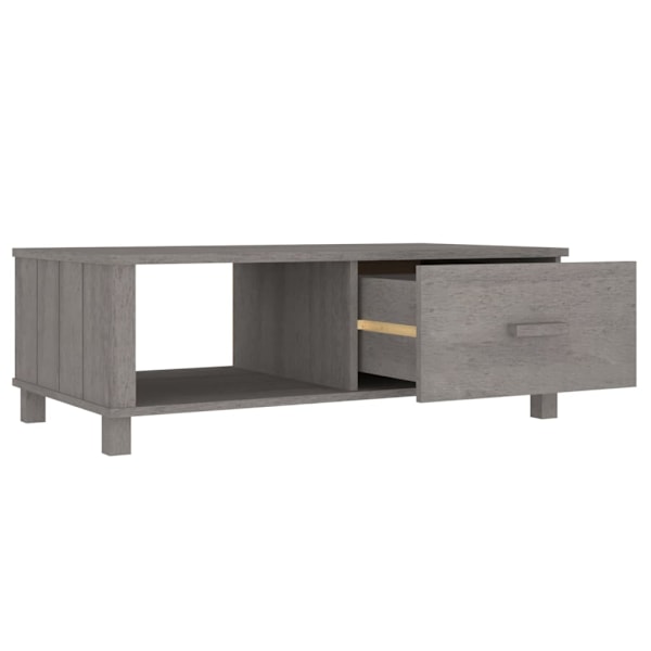 vidaXL Soffbord HAMAR ljusgrå 100x55x35 cm massiv furu grå