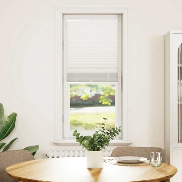 vidaXL Plisségardin 40x125 cm vit Vit