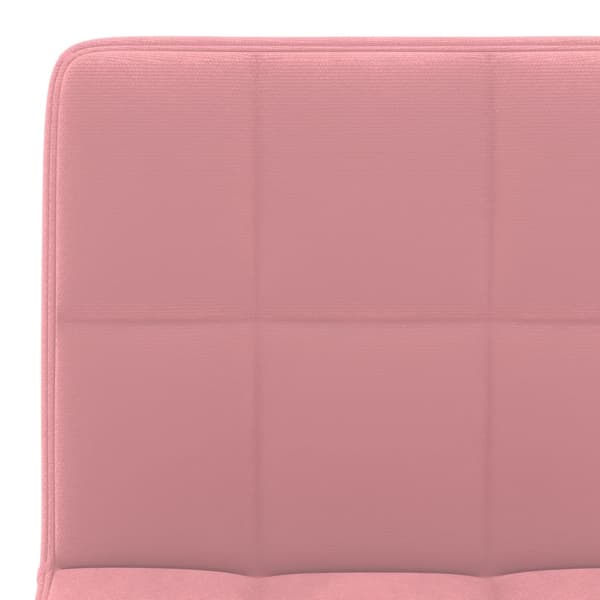 vidaXL Barstolar 2 st rosa sammet Rosa