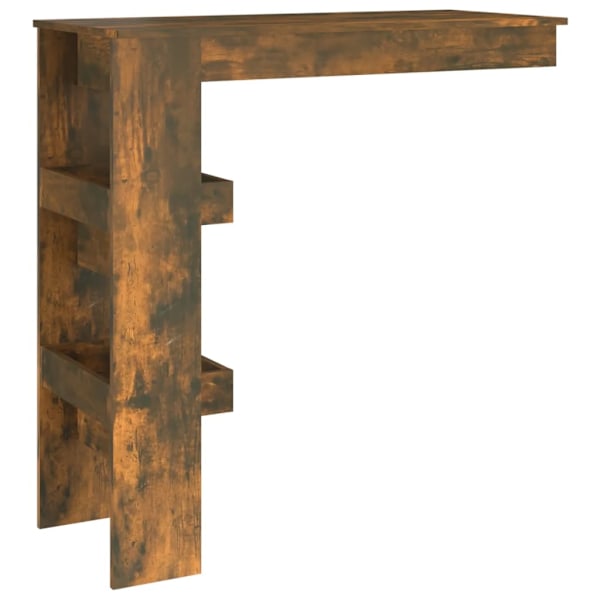 vidaXL Barbord väggmonterat rökfärgad 102x45x103,5 cm konstruerat trä Brun