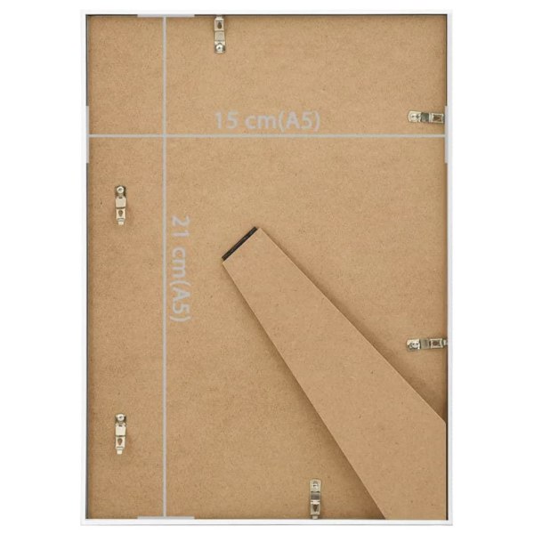 vidaXL Fotoramar 3 st för bord vit 15x21 cm MDF Vit