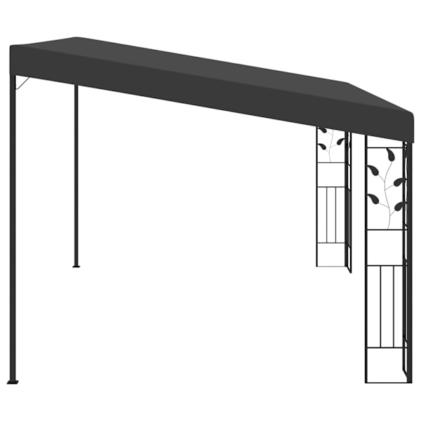 vidaXL Väggmonterad paviljong 4x3x2,5 m antracit Antracit