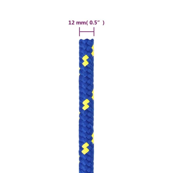 vidaXL Båtlina blå 12 mm 25 m polypropen Blå