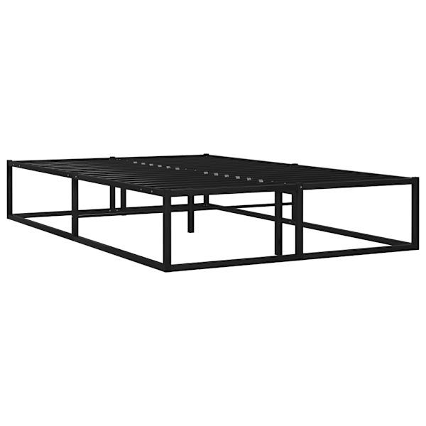 vidaXL Sängram utan madrass svart metall 120x200 cm Svart