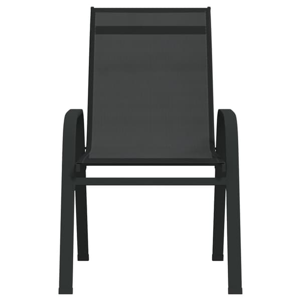 vidaXL Stapelbara trädgårdsstolar 2 st svart textilentyg art