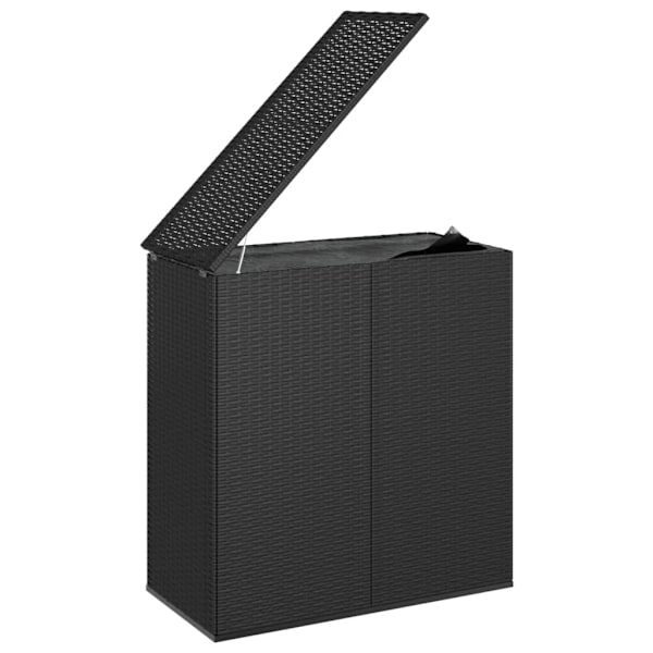 vidaXL Dynbox PE-rotting 100x49x103,5 cm svart Svart