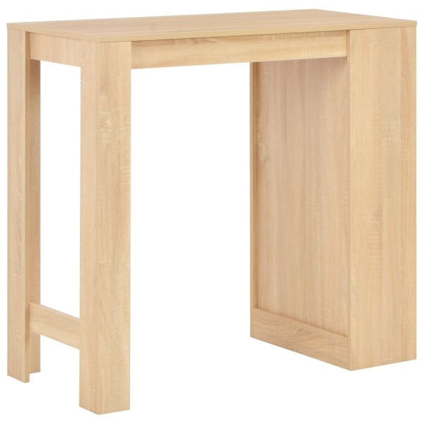 vidaXL Barbord med hylla ek 110x50x103 cm Brun