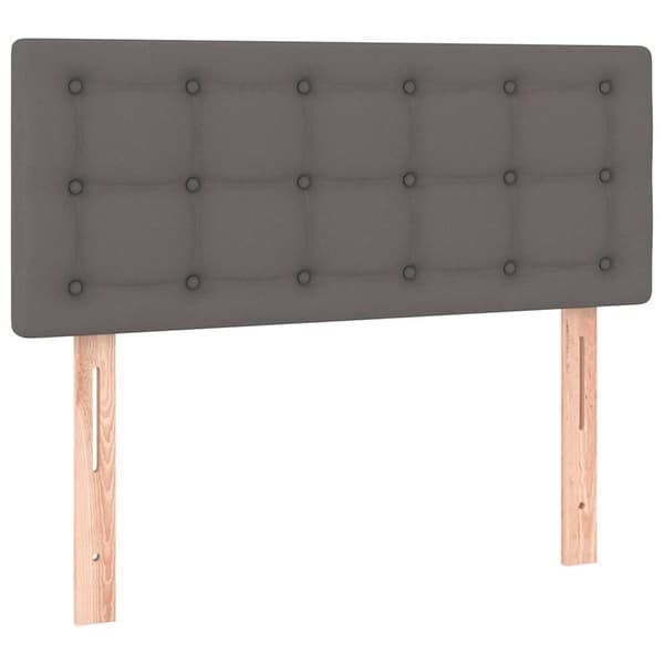 vidaXL Ramsäng med madrass grå 80x200 cm konstläder Grå