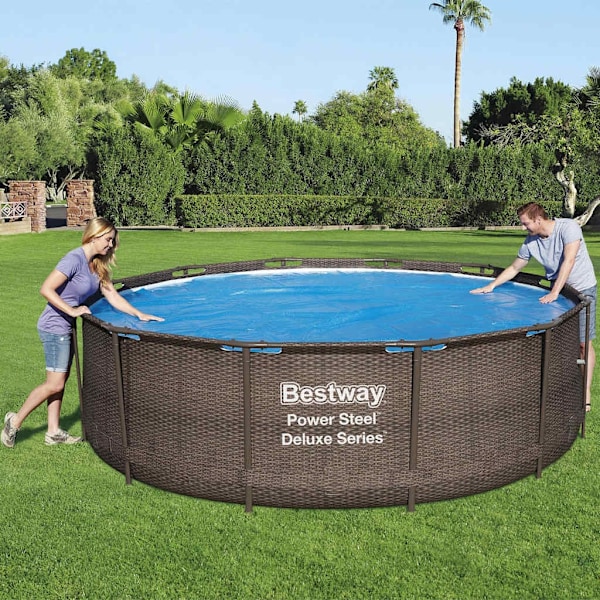 Bestway Poolöverdrag Flowclear 356 cm Blå