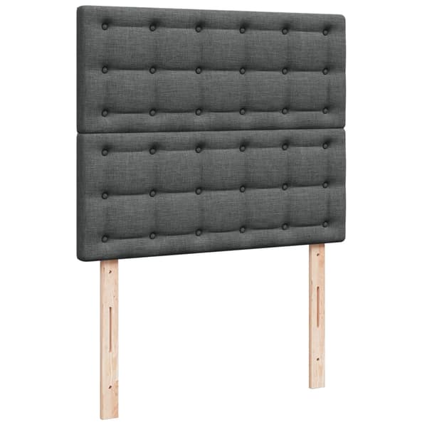 vidaXL Ramsäng med madrass mörkgrå 120x200 cm tyg Grå