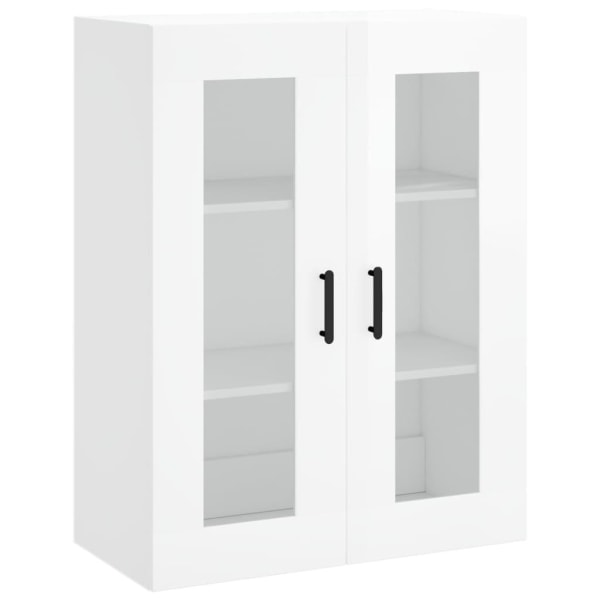 vidaXL Högskåp högglans vit 69,5x34x180 cm konstruerat trä Vit