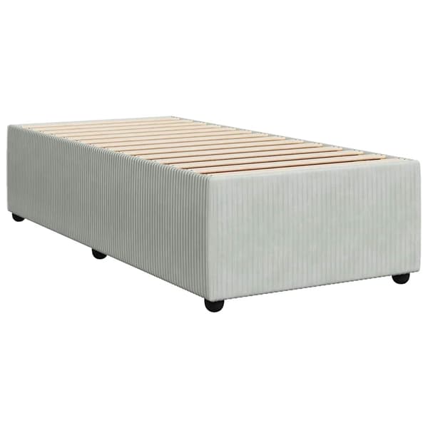 vidaXL Ramsäng med madrass ljusgrå 80x200 cm sammet Grå