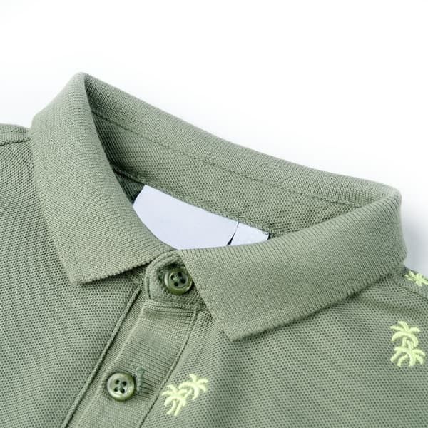 vidaXL Pikétröja för barn khaki 104 Grön
