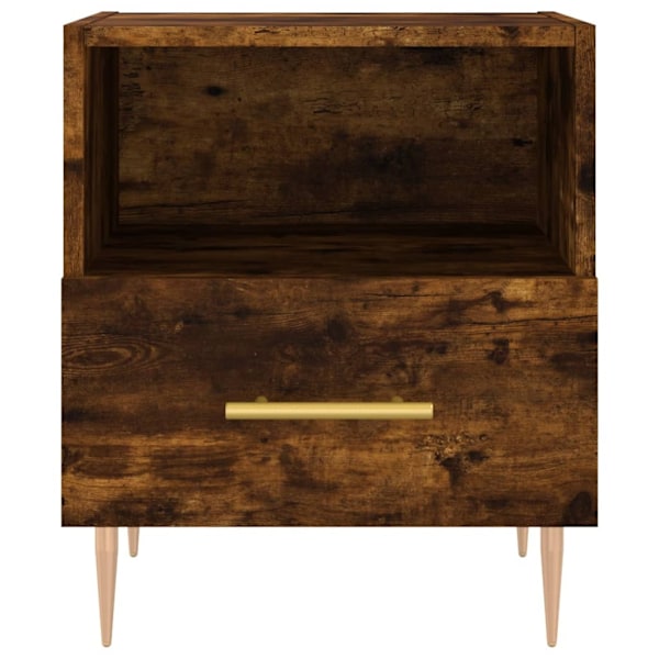 vidaXL Sängbord 2 st rökfärgad ek 40x35x47,5 cm konstruerat trä Brun