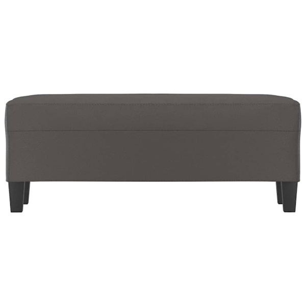 vidaXL Bänk grå 100x35x41 cm konstläder Grå