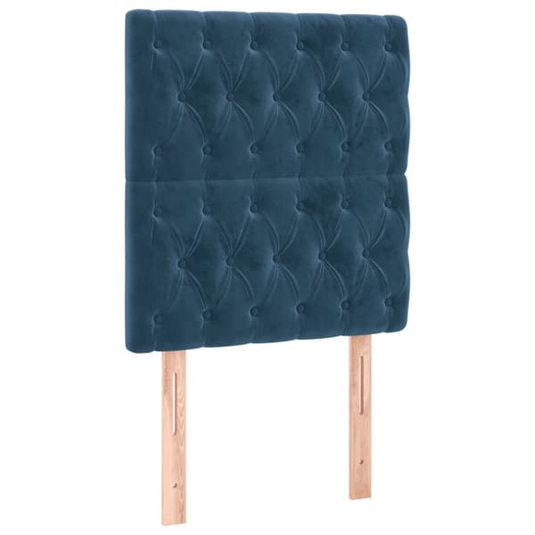 vidaXL Ramsäng med madrass mörkblå 80x200 cm sammet Blå