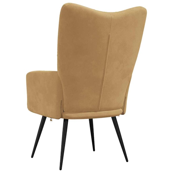 vidaXL Vilstol brun sammet Brun