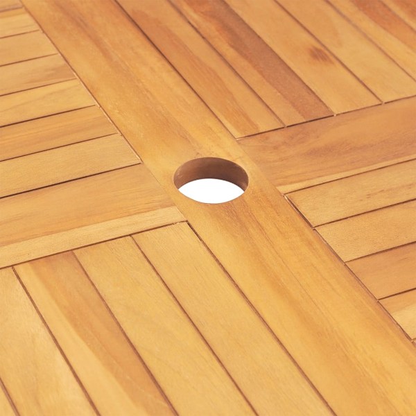 vidaXL Hopfällbart trädgårdsbord 85x85x76 cm massiv teak Brun