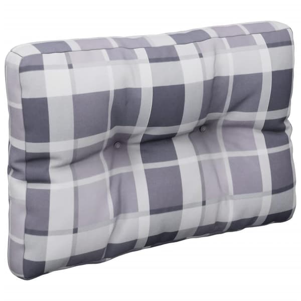 vidaXL Palldyna grårutig 60x40x12 cm tyg multifärg