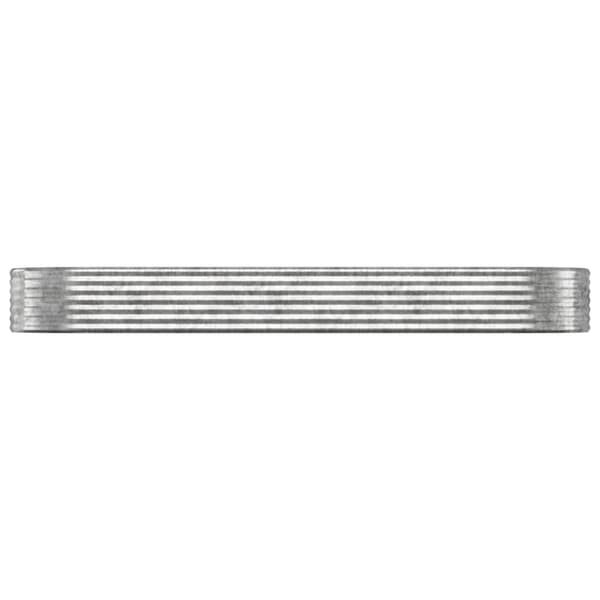 vidaXL Odlingslåda galvaniserat stål 322x100x36 cm silver Silver