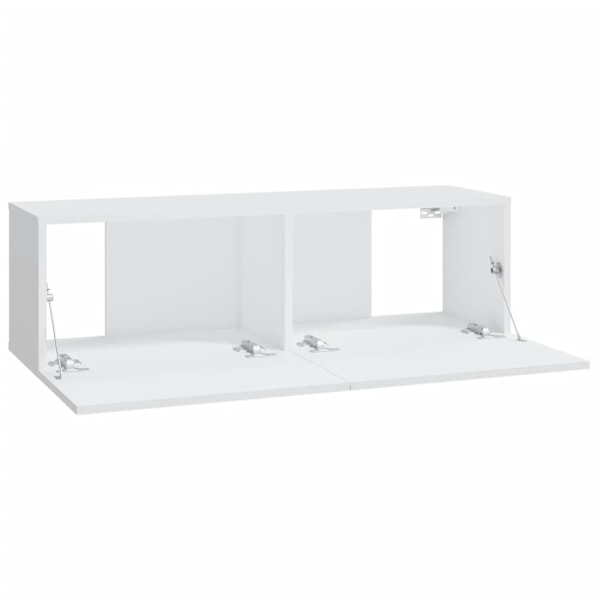 vidaXL Väggmonterade tv-bänkar 2 st vit 100x30x30 cm konstruerat trä Vit