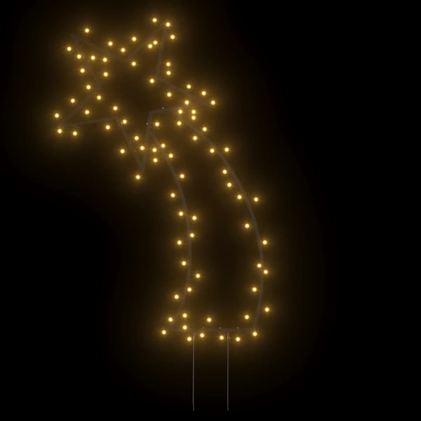 vidaXL Julmeteor med spett 80 LEDs 62 cm Svart