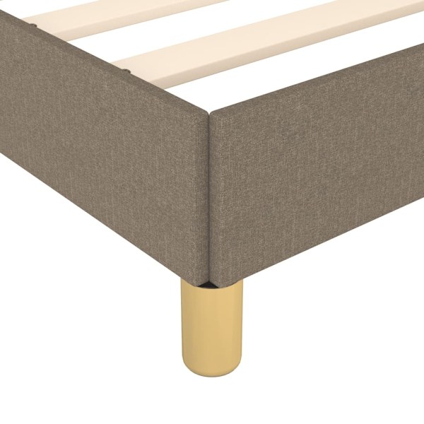vidaXL Sängram utan madrass taupe 200x200 cm tyg Taupe