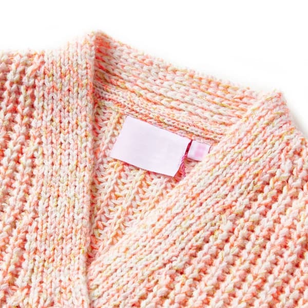 vidaXL Stickad kofta för barn blandad rosa 128 Rosa