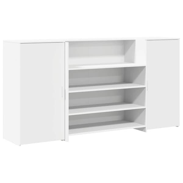 vidaXL Receptionsdisk vit 200x50x103,5 cm konstruerat trä Vit