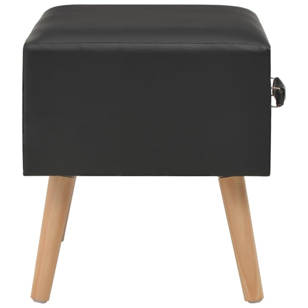 vidaXL Sängbord svart 40x35x40 cm konstläder Svart