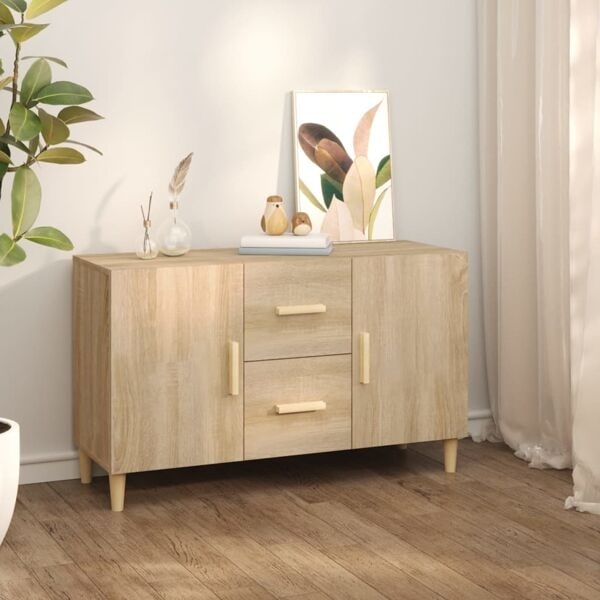 vidaXL Skänk sonoma-ek 100x36x60 cm konstruerat trä Brun