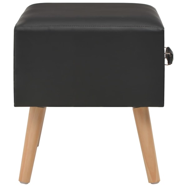 vidaXL Sängbord 2 st svart 40x35x40 cm konstläder Svart