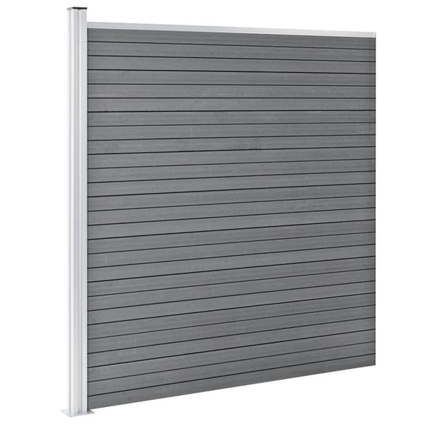 vidaXL Staketpanel WPC 526x186 cm grå grå