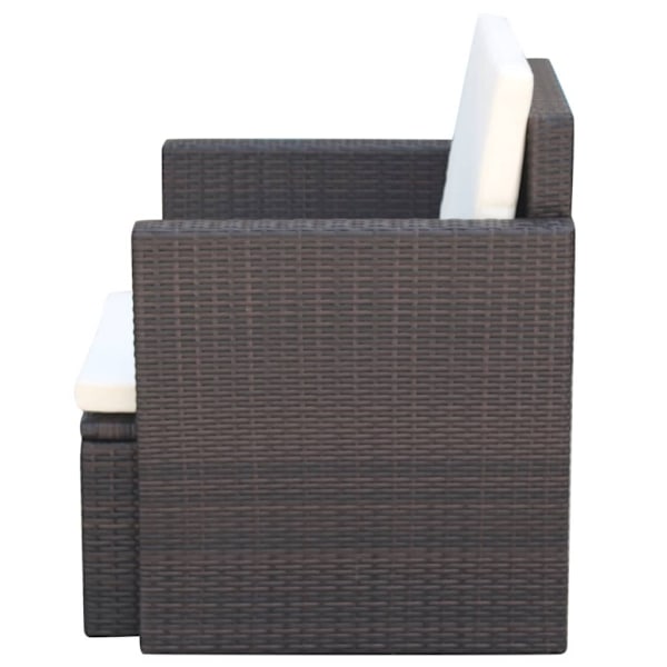 vidaXL Fåtölj konstrotting 65x65x73 cm brun Brun