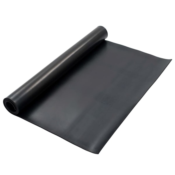 vidaXL Halkfri matta 1,2x2 m 6 mm jämn Svart