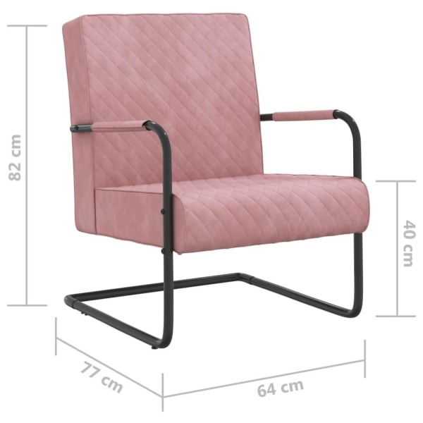 vidaXL Fribärande stol rosa sammet Rosa f6ed | Pink | 14980 | Fyndiq